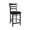 International Concepts 36 in. Solid Wood Round Top Pedestal Dining Table w/4 Counter Height Stools in Distressed Oak/Black K42-36RT-23-S4661724 - alternate 4